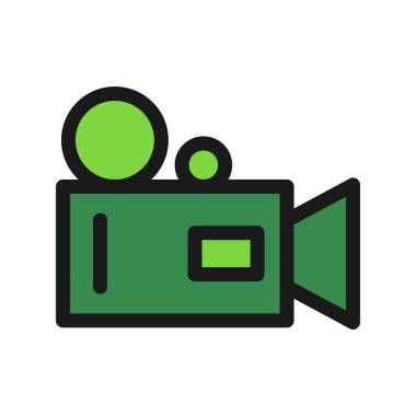 Video Kayıt Satırı Doldurulmuş Vektör Simgesi Tasarımı