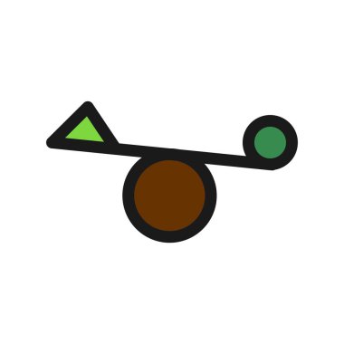 Denge Satırı Doldurulmuş Vektör Simgesi Tasarımı