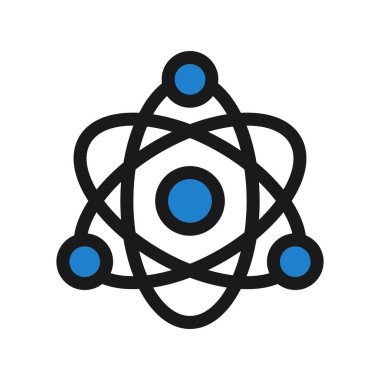Atom Satırı Dolu Vektör Simgesi Tasarımı