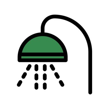 Duş Satırı Dolu Vektör Simgesi Tasarımı