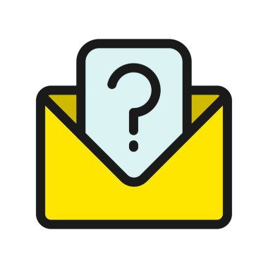 Soru Satırı Doldurulmuş Vektör Simgesi Tasarımı