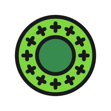 Damga Satırı Doldurulmuş Vektör Simgesi Tasarımı