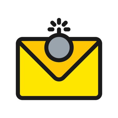 Çöp Posta Satırı Doldurulmuş Vektör Simgesi Tasarımı