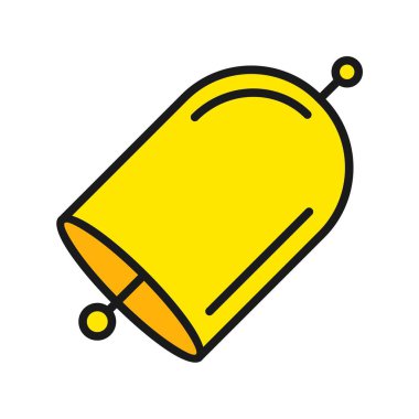 Çan Satırı Doldurulmuş Vektör Simgesi Tasarımı