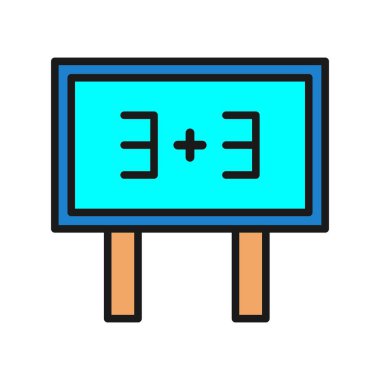  Tahta Satırı Doldurulmuş Vektör Simgesi Tasarımı