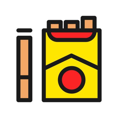 Sigara Satırı Doldurulmuş Vektör Simgesi Tasarımı