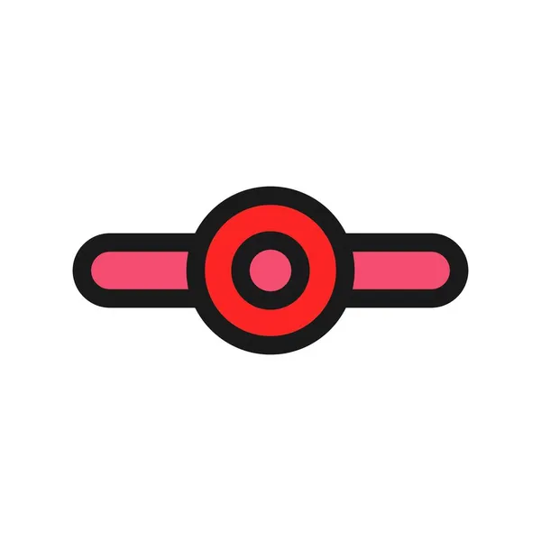 Commit Git Line Filled Vector Icon Design — Stockvektor