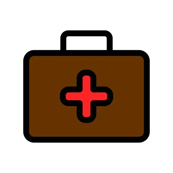 First Aid Kit Line Filled Vector Icon Desig — Stock Vector