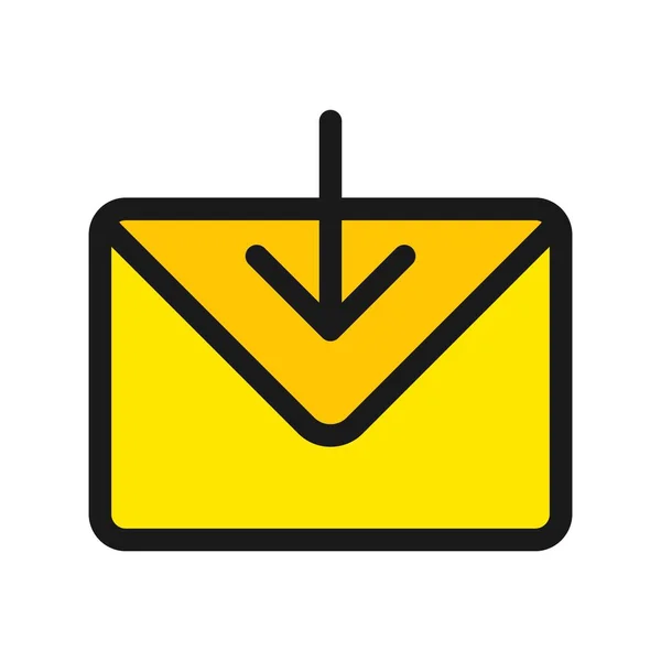 Inbox Line Filled Vector Icon Desig — Stock Vector