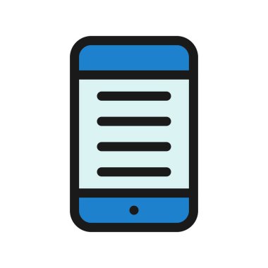 Ebook Satırı Dolu Vektör Simgesi Tasarımı