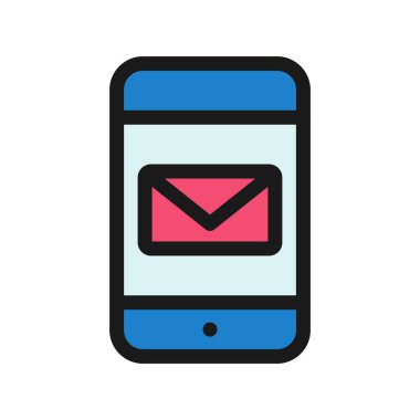 E- posta Satırı Doldurulmuş Vektör Simgesi Tasarımı