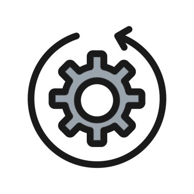 Özyineleme Ana Hattı Vektör Simgesi Tasarımı