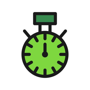 Stopwatch Ana Hattı Vektör Simgesi Tasarımı