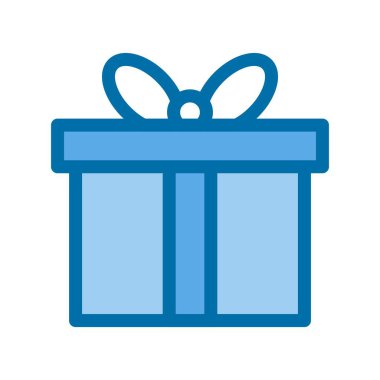 Hediye Dolu Mavi Vektör Simgesi Tasarımı