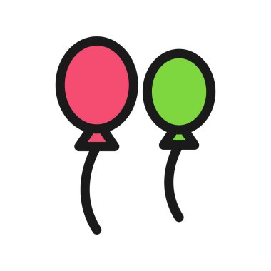 Balonlar Taslak Vektör Simgesi Tasarımı