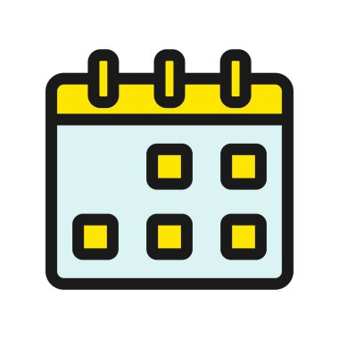 Takvim Ana Hattı Vektör Simgesi Tasarımı