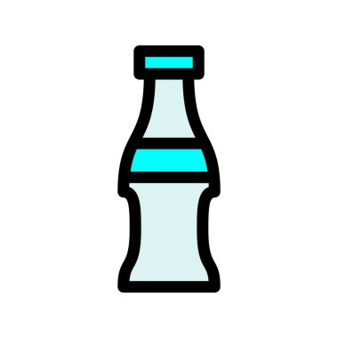 Su Şişe Satırı Doldurulmuş Vektör Simgesi Tasarımı