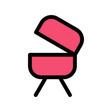 BBQ Satırı Doldurulmuş Vektör Simgesi Tasarımı