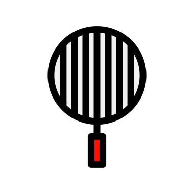 Izgara Satırı Doldurulmuş Vektör Simgesi Tasarımı