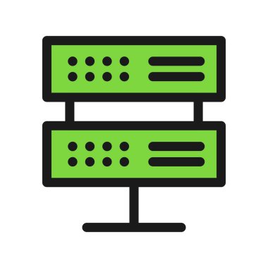 Sunucu Satırı Doldurulmuş Vektör Simgesi Tasarımı