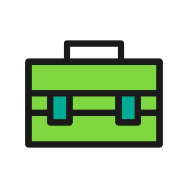 Portföy Satırı Doldurulmuş Vektör Simgesi Tasarımı