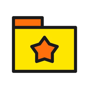 Starred Dizin Satırı Dolu Vektör Simgesi Tasarımı