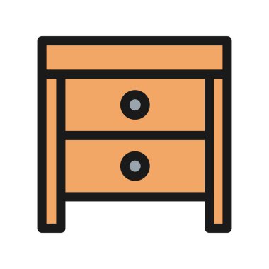 Ofis Tablosu Satırı Dolu Vektör Simgesi Tasarımı