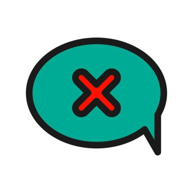 Blok Sohbet Satırı Dolu Vektör Simgesi Tasarımı