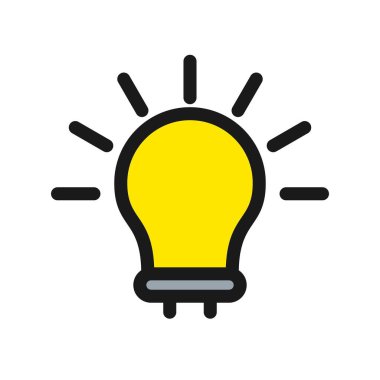 Fikir Satırı Doldurulmuş Vektör Simgesi Tasarımı