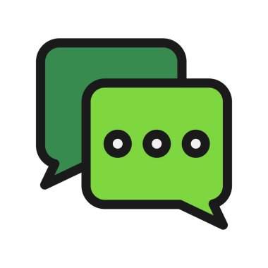 Sohbet Satırı Dolu Vektör Simgesi Tasarımı