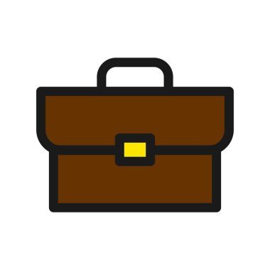 Evrak çantası Satırı Dolu Vektör Simgesi Tasarımı