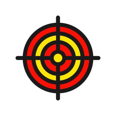 Hedef Satır Dolu Vektör Simgesi Tasarımı