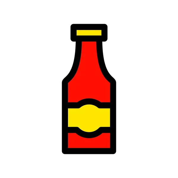 Sauce Line Filled Vector Icon Desig — Stock Vector