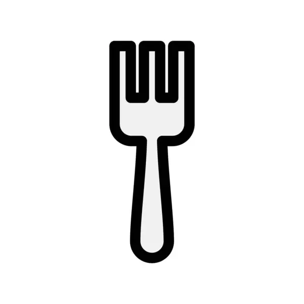 Fork Line Filled Vector Icon Desig — Stock Vector