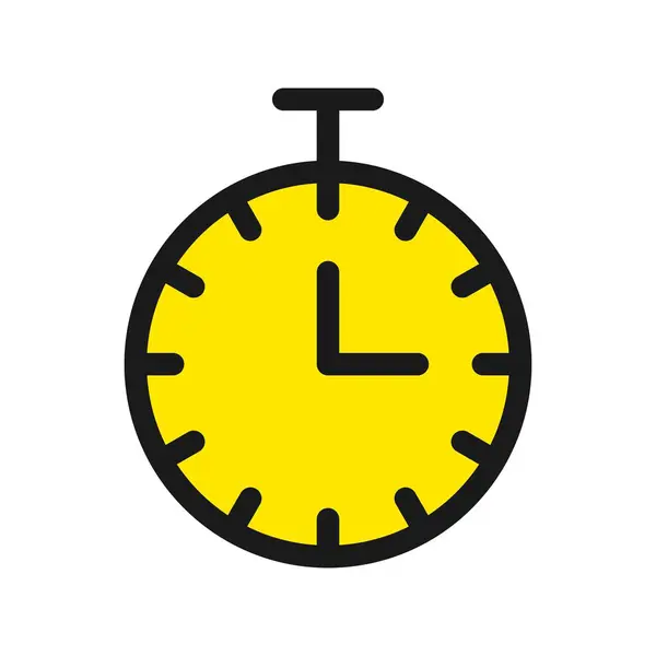 Timer Line Filled Vector Icon Desig — Stock Vector