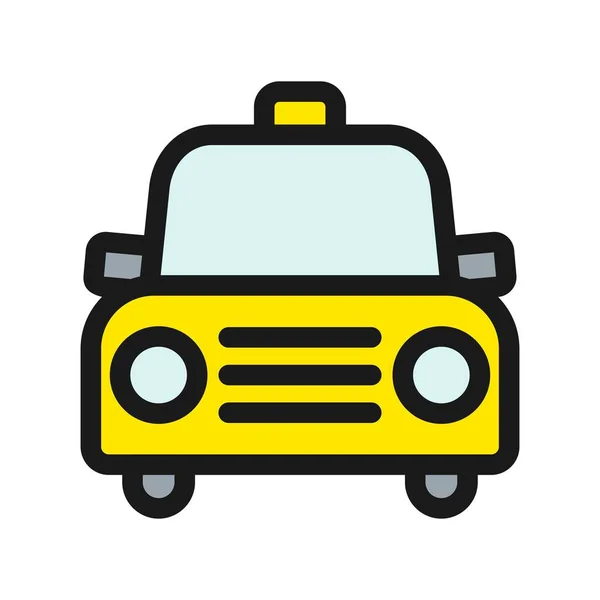Taksi Satırı Dolu Vektör Simgesi Tasarımı — Stok Vektör