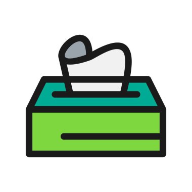  Islak Mendil Satırı Dolu Vektör Simgesi Tasarımı