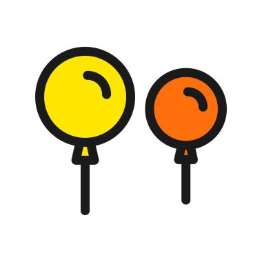 Balon Satırı Vektör Simgesi Tasarımı