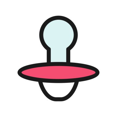 Emzik Satırı Doldurulmuş Vektör Simgesi Tasarımı