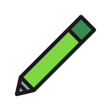 Kalem Satırı Doldurulmuş Vektör Simgesi Tasarımı