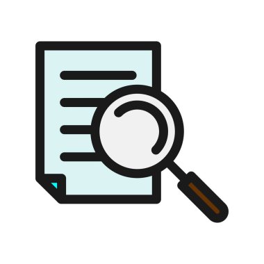 Araştırma Satırı Doldurulmuş Vektör Simgesi Tasarımı