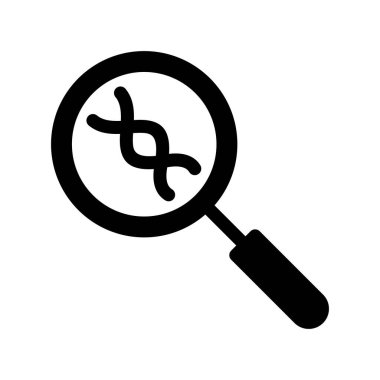 DNA Glyph Vektör Simgesi Tasarımı