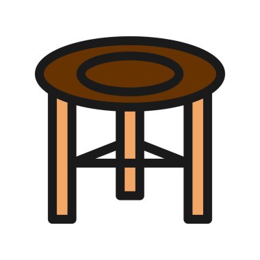 Dışkı Satırı Doldurulmuş Vektör Simgesi Tasarımı