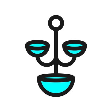 Avize Satırı Dolu Vektör Simgesi Tasarımı