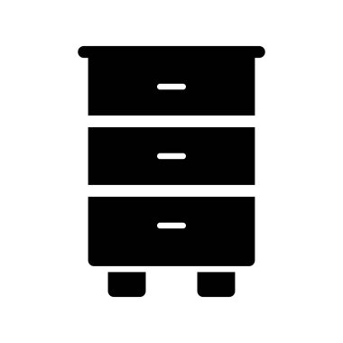 Çekmecelerin Sandığı Kabartma Vektör Simgesi Tasarımı