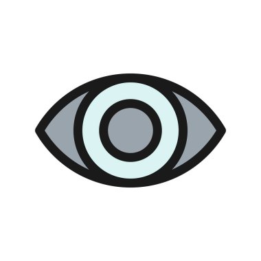 Göz Satırı Doldurulmuş Vektör Simgesi Tasarımı