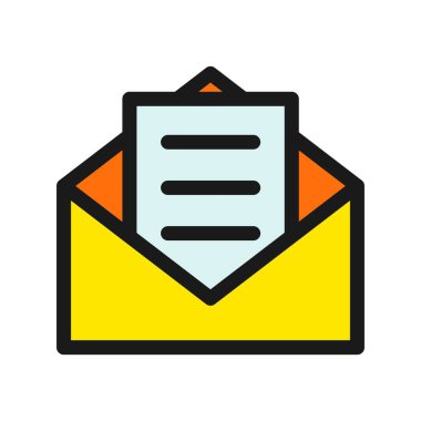 İş Teklif Satırı Doldurulmuş Vektör Simgesi Tasarımı