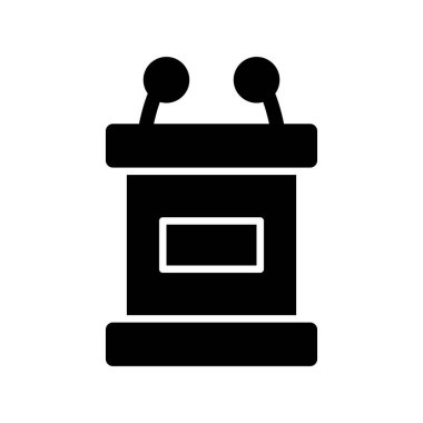 Lectern Glyph Vektör Simgesi Tasarımı