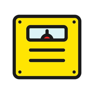 Ağırlık Makinesi Satırı Dolu Vektör Simgesi Tasarımı