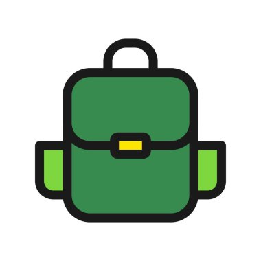 Çanta Satırı Doldurulmuş Vektör Simgesi Tasarımı